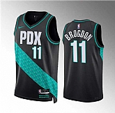 Men's Portland Trail Blazers #11 Malcolm Brogdon 2022-23 Black City Edition Stitched Jersey Dzhi,baseball caps,new era cap wholesale,wholesale hats